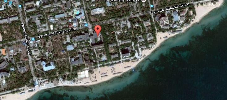 пляж санатория Днепр в Евпатории Крым