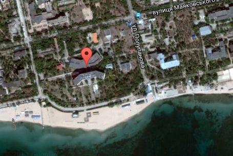 территория санатория приморье на берегу моря в Евпатории Крым